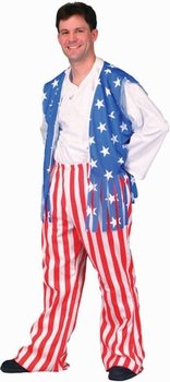 Adult Patriotic Man Halloween Costume (Size: Standard 42-46)