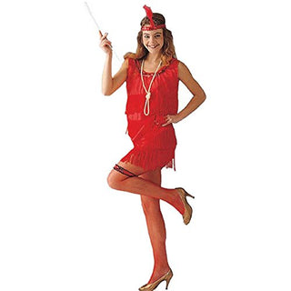 Adult Red Flapper Dress Halloween Costume (Size: Standard 8-12)