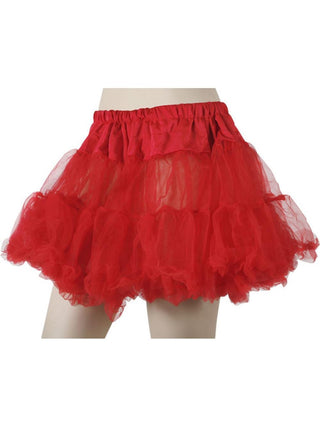 Adult Red Soft Tulle Petticoat-COSTUMEISH