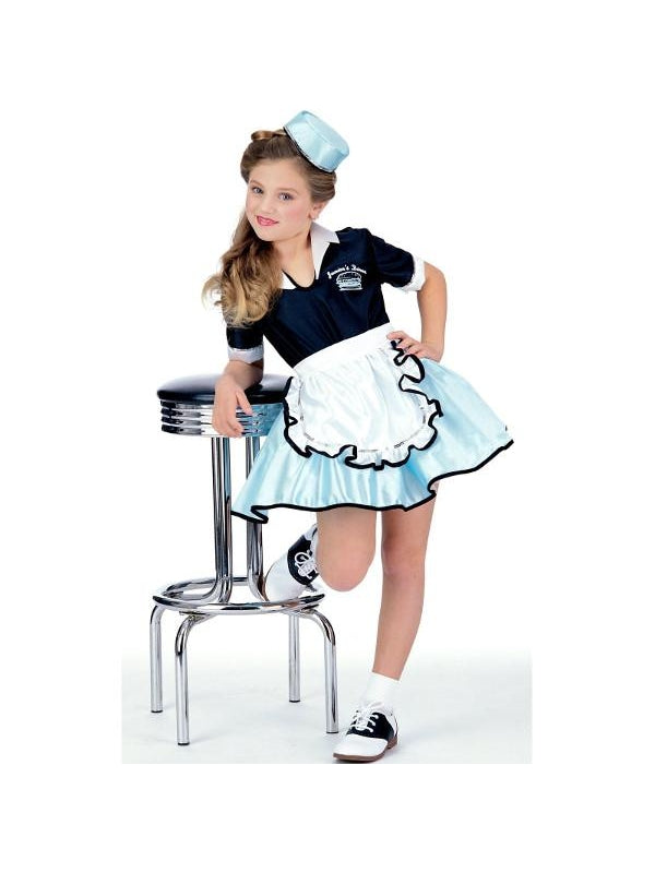 Child's Car Hop Girl Costume-COSTUMEISH