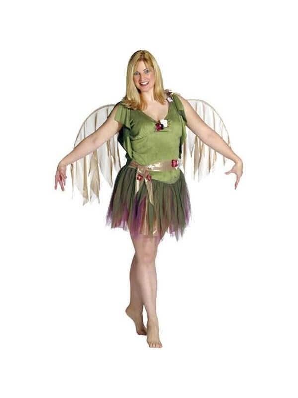 Adult Plus Size Green Fairy Costume-COSTUMEISH