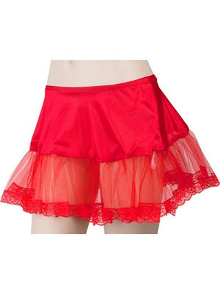 Adult Red Costume Petticoat-COSTUMEISH