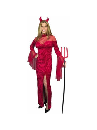 Adult Red Devil Dress Costume-COSTUMEISH