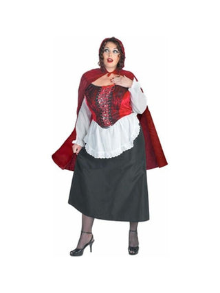Adult Plus Size Red Riding Hood Costume-COSTUMEISH