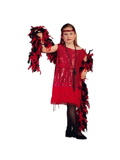 Child Red Sequin Flapper Dress Costume-COSTUMEISH