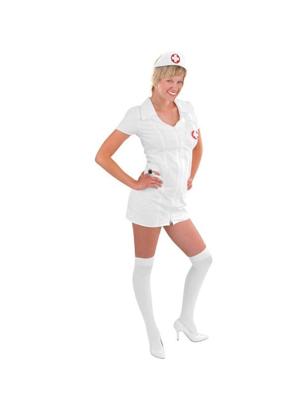 Adult Double Zip Nurse Costume-COSTUMEISH