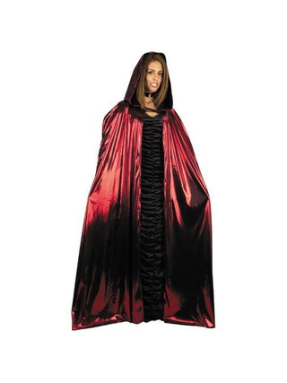 Adult Hooded Lame Cape-COSTUMEISH