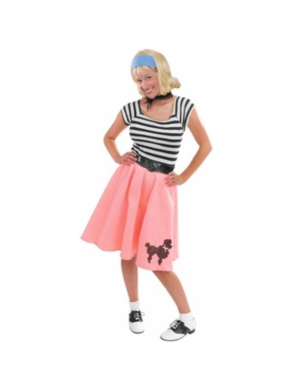 Adult Pink Felt Poodle Skirt-COSTUMEISH
