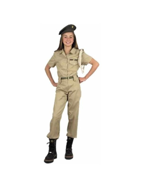 Childs Khaki Military Costume-COSTUMEISH