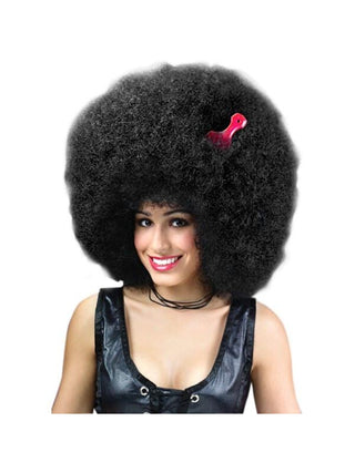 Adult Super Large Black Afro Wig-COSTUMEISH