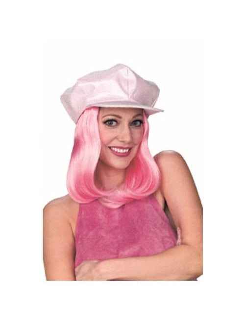 Pink Glitter Cap W/ Hair-COSTUMEISH