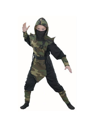 Childs Camouflage Ninja Costume-COSTUMEISH