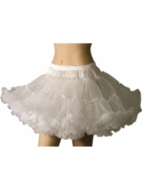 Adult White Soft Tulle Petticoat-COSTUMEISH