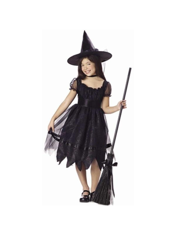 Child's Enchanted Black Witch Costume-COSTUMEISH