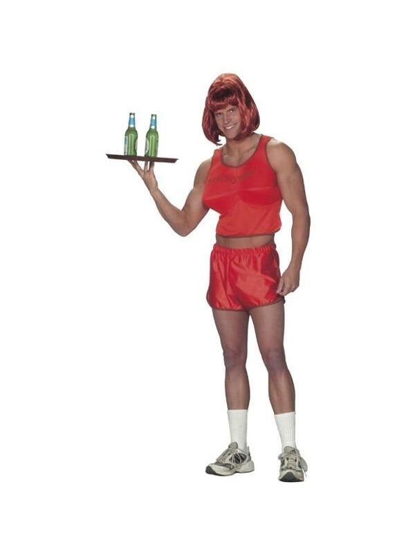 Adult Hooters Guy Waitress Costume-COSTUMEISH
