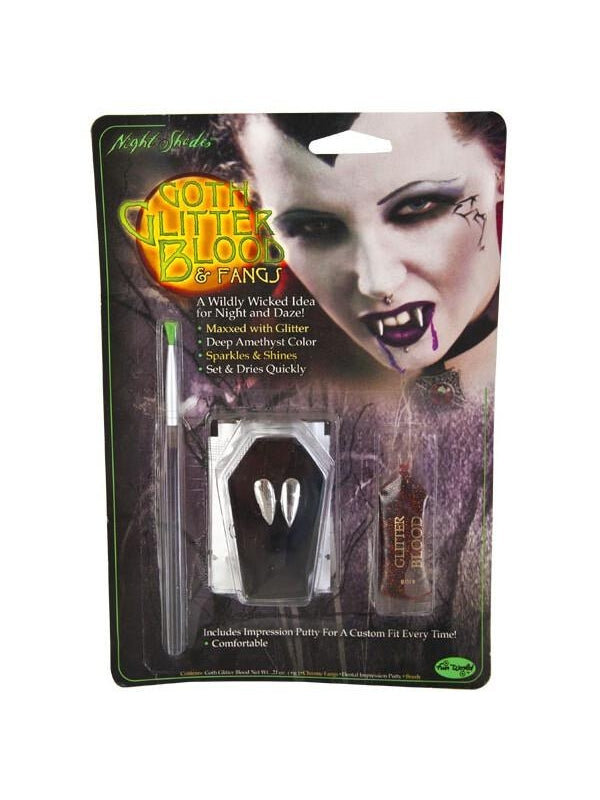 Adult Gothic Blood & Vampire Fangs Kit-COSTUMEISH