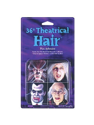 Adult Gray Theatrical Fake Hair-COSTUMEISH