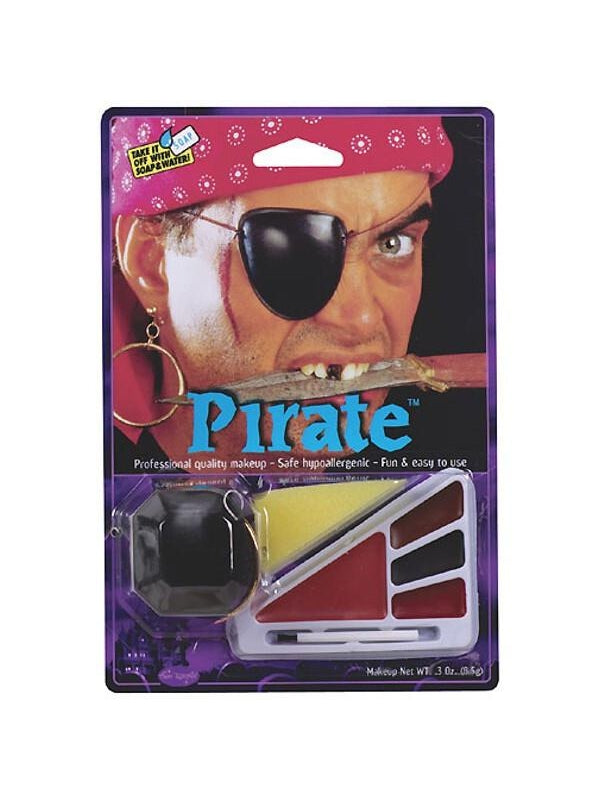Adult Pirate Halloween Makeup Kit W/ Patch-COSTUMEISH