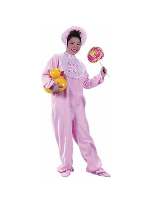 Adult Pink Baby Costume-COSTUMEISH