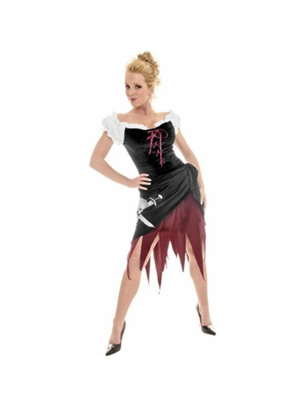 Adult Embroidered Hip Pirate Wench Costume-COSTUMEISH