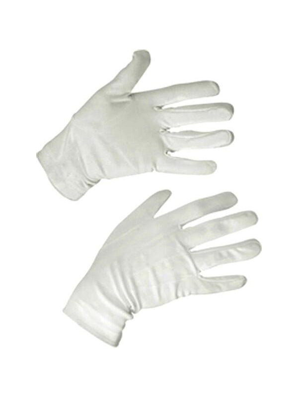 White Costume Gloves-COSTUMEISH