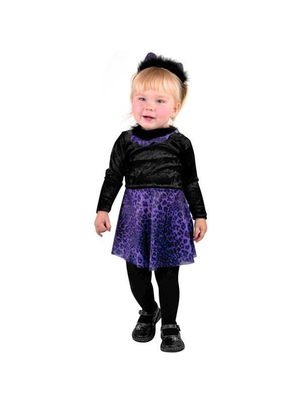 Toddler Purple Cat Girl Dress Costume-COSTUMEISH
