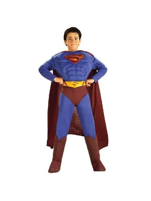 Child's Deluxe Muscle Chest Superman Costume-COSTUMEISH