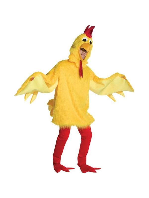 Adult Fuzzy Chicken Costume-COSTUMEISH