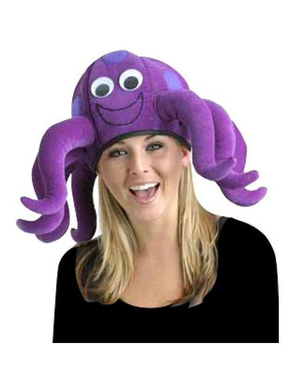 Purple Octopus Hat Funny Costume for Adults or Kids-COSTUMEISH