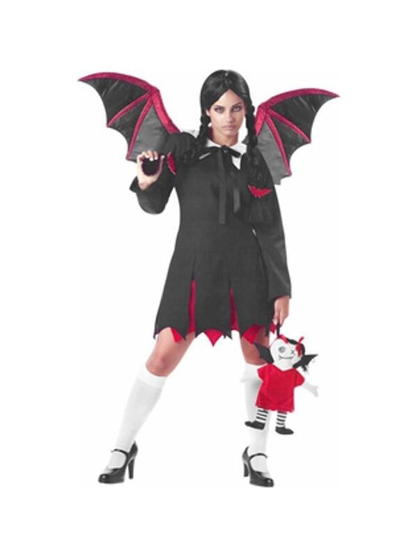 Teen Gothic Bat Girl Costume-COSTUMEISH