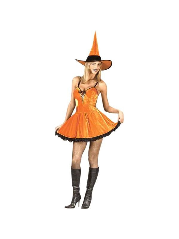 Adult Sexy Pumpkin Witch Costume-COSTUMEISH