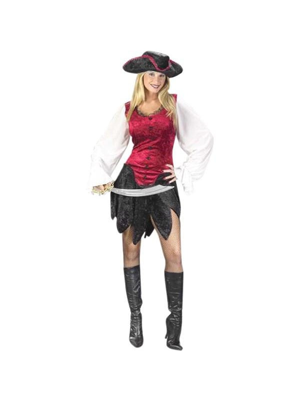 Adult Sexy First Mate Pirate Costume-COSTUMEISH
