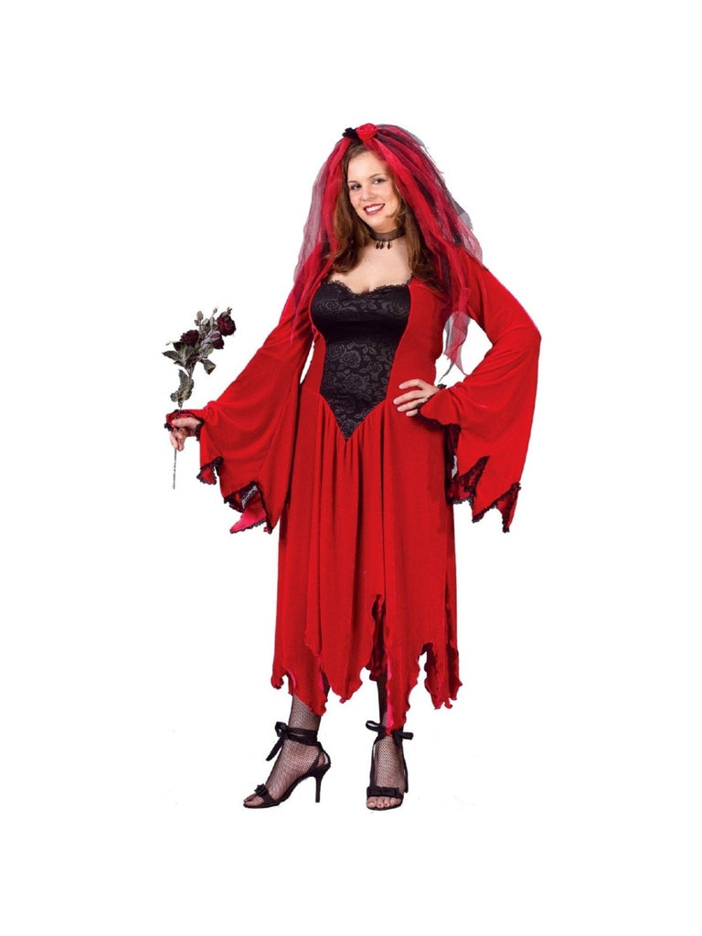 Adult Plus Size Devil Bride Costume-COSTUMEISH