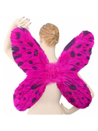 Purple & Black Feather Butterfly Costume Wings-COSTUMEISH