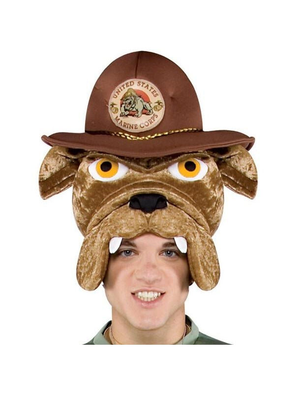 Adult Marine Corps Bulldog Costume Headpiece-COSTUMEISH