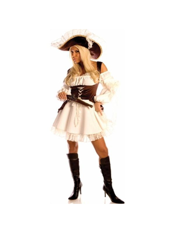 Adult Naughty Caribbean Pirate Costume-COSTUMEISH