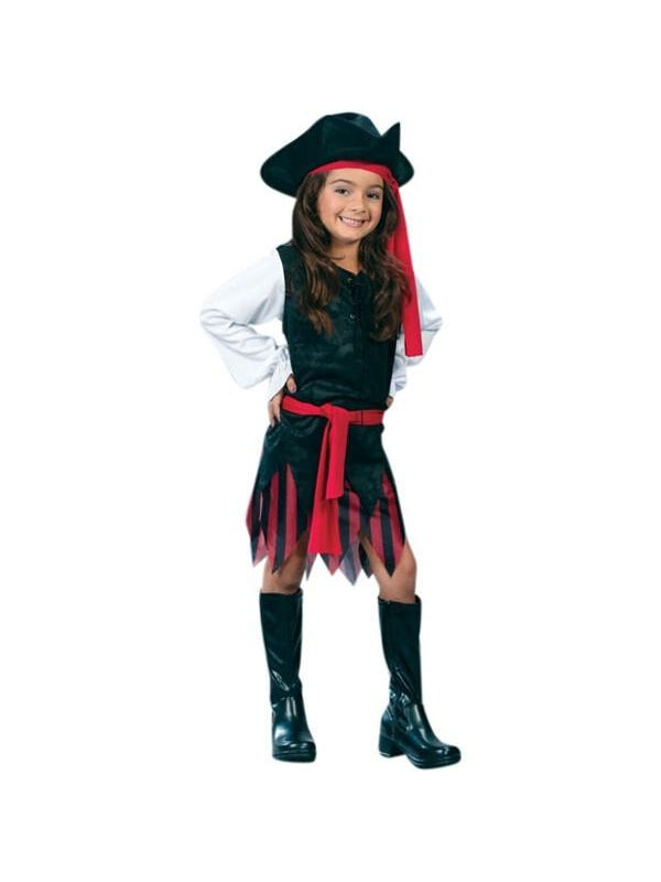 Child's Classic Caribbean Pirate Girl Costume-COSTUMEISH