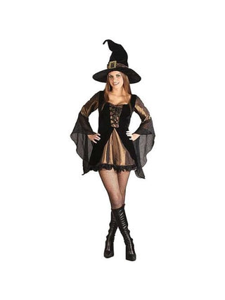 Adult Sexy Velour Witch Costume-COSTUMEISH