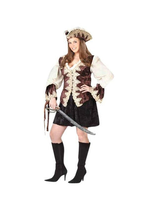 Adult Sexy Plus Size Royal Pirate Costume-COSTUMEISH