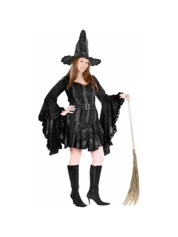 Adult Plus Size Sexy Stitch Witch Costume-COSTUMEISH