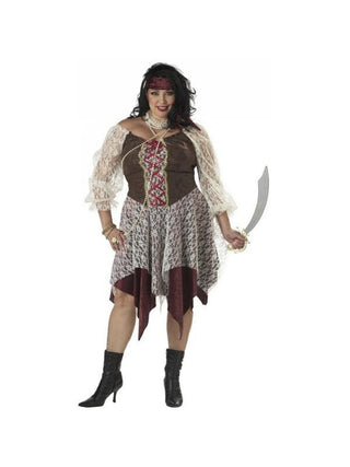 Adult Plus Size South Seas Pirate Costume-COSTUMEISH