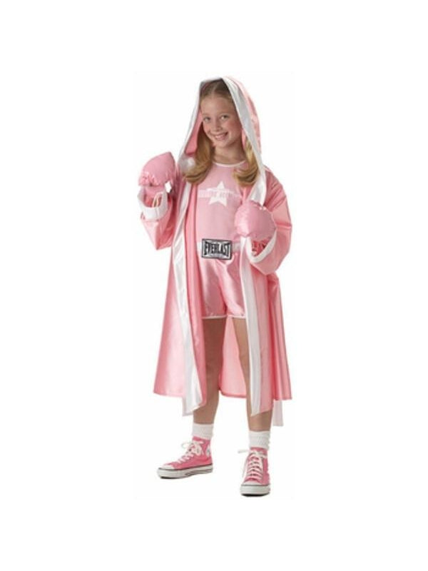 Tween Everlast Pink Boxer Girl Costume-COSTUMEISH