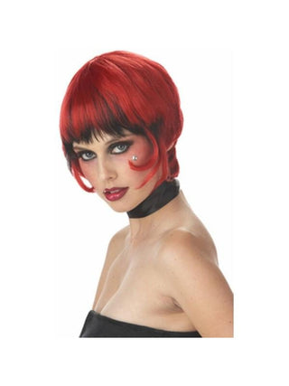Red/Black Vampiress Wig-COSTUMEISH