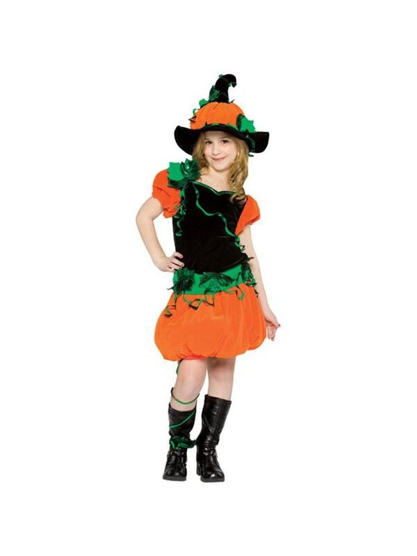 Child Pumpkin Girl Costume-COSTUMEISH