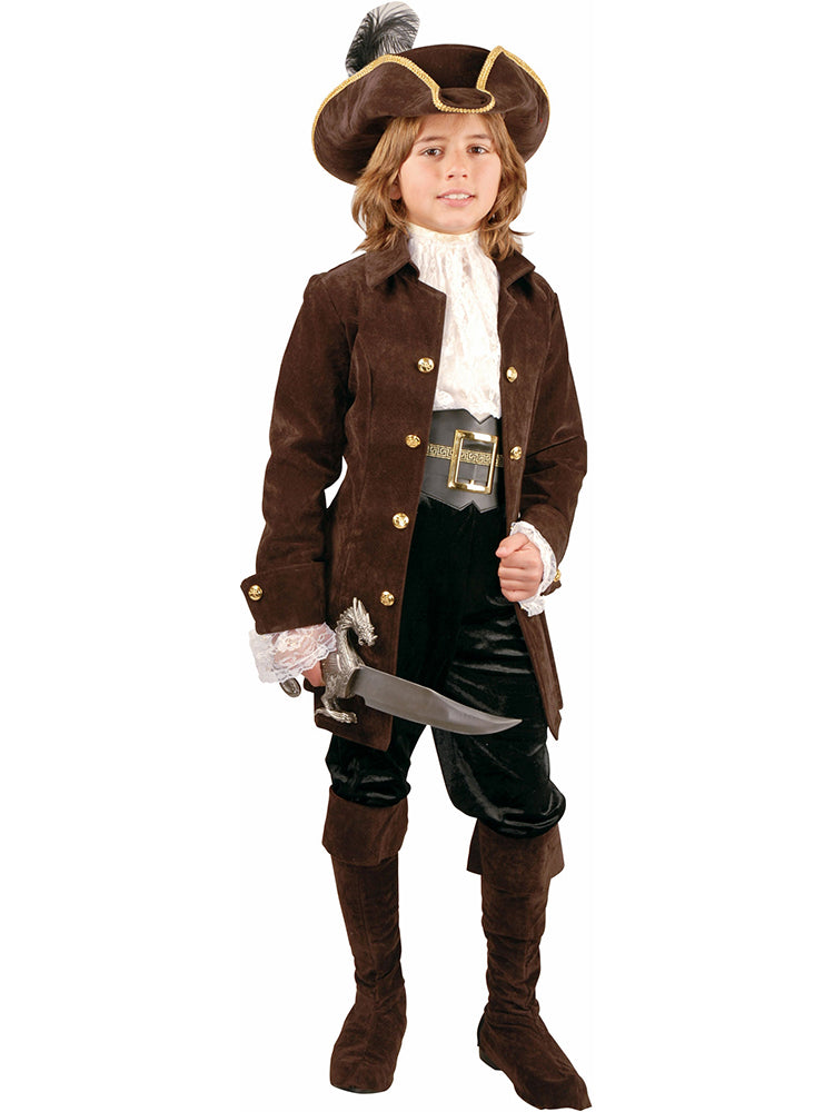 Child's Quality Suede Pirate Costume-COSTUMEISH
