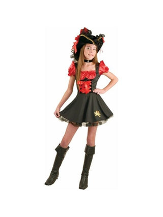 Preteen Red Storybook Pirate Costume-COSTUMEISH
