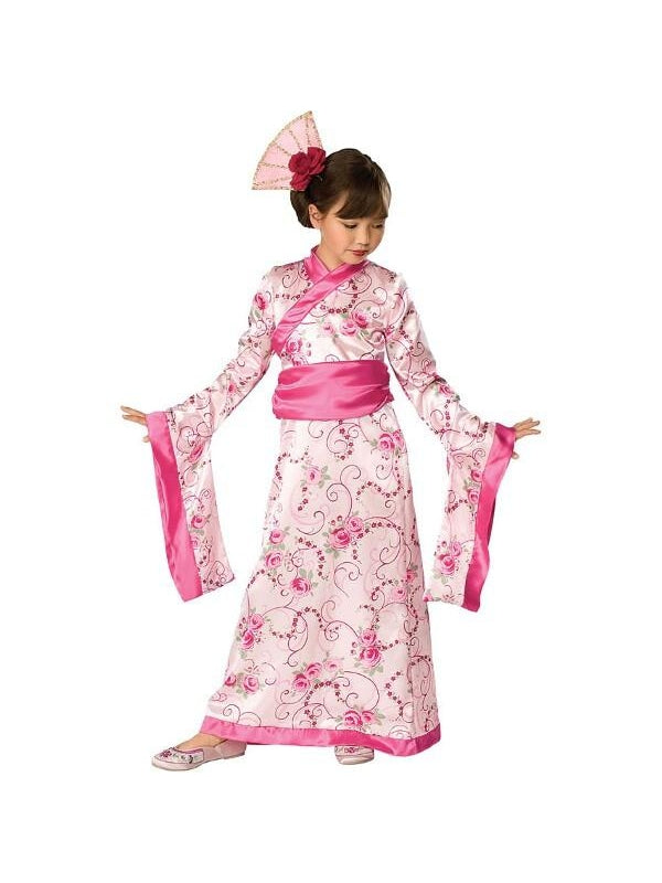 Child Pink Geisha Girl Costume-COSTUMEISH