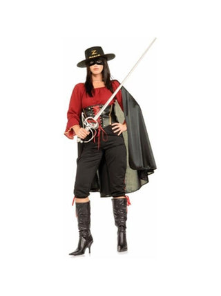 Adult Deluxe Women's Zorro Costume-COSTUMEISH