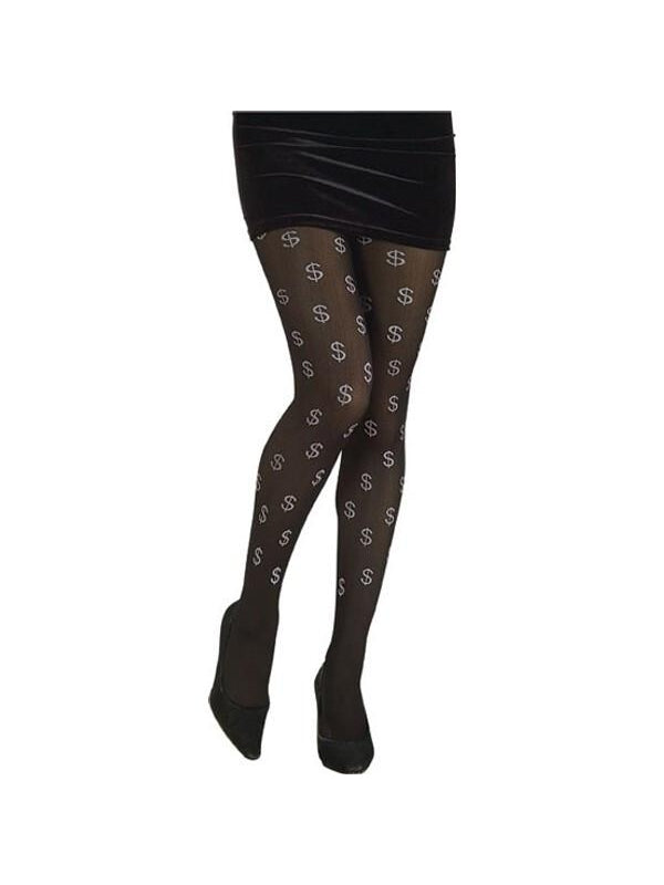 Adult Dollar Sign Ho Costume Tights-COSTUMEISH