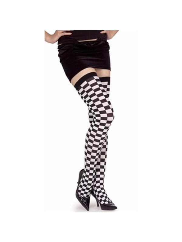 Adult Checkered Thigh Highs-COSTUMEISH